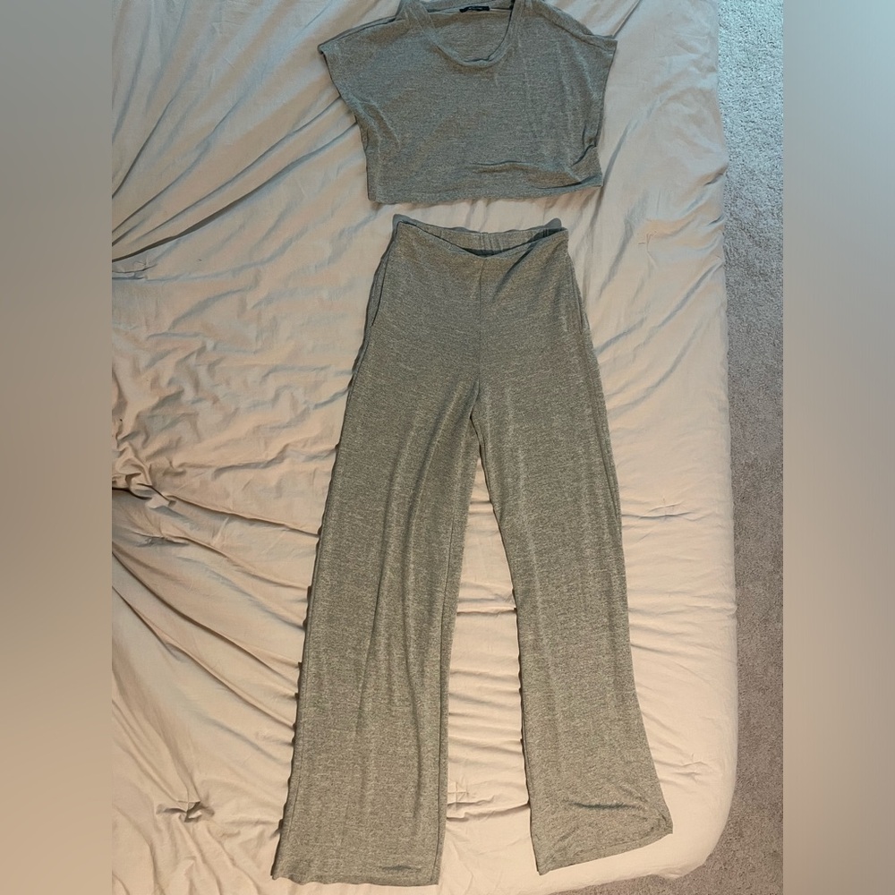 Tan Gray Two-Piece Set - image 1